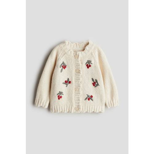 EMBROIDERY-DETAIL CARDIGAN