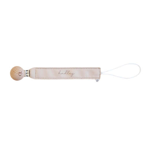 Personalized Leather Pacifier Clip | All Colors