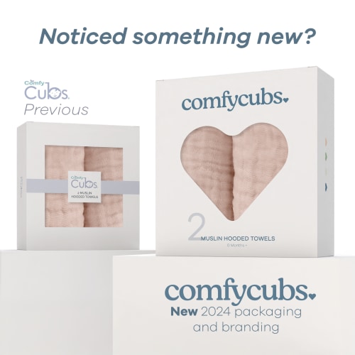 Baby Hooded Towels by Comfy Cubs - Blush