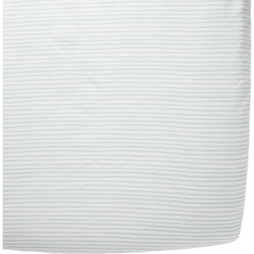 Stripes Away Organic Crib Sheet, Sea - Pehr | Maisonette