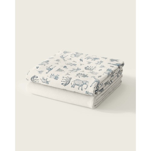 Watercolor Safari Crib Sheet Set