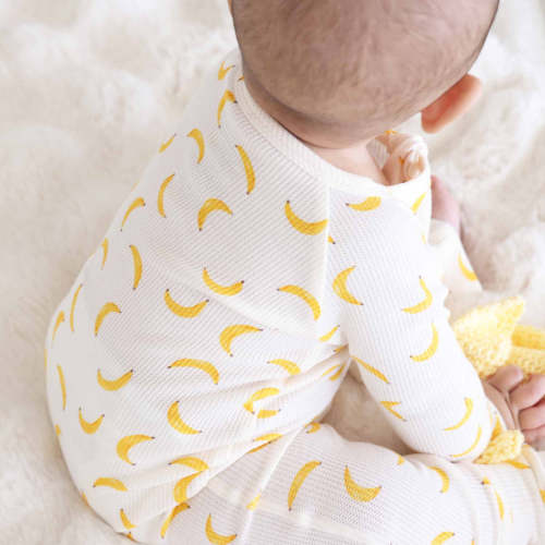 Go Bananas Bamboo Waffle Convertible Zip Romper