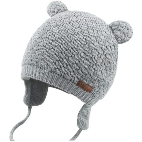 Duoyeree Kids Baby Hat Soft Warm Cable Knit Beanie Toddler Girl Fall Winter Hats
