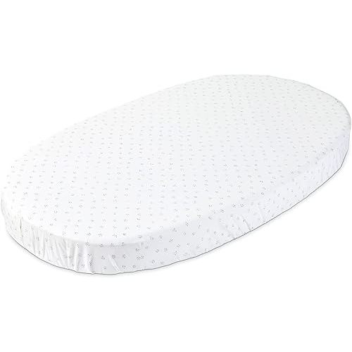 Stokke Sleepi Fitted Sheet by Pehr, Grey Dotty - Soft Sheets for Stokke Sleepi Mini & Crib/Bed - Available in Playful Patterns - 100% Cotton
