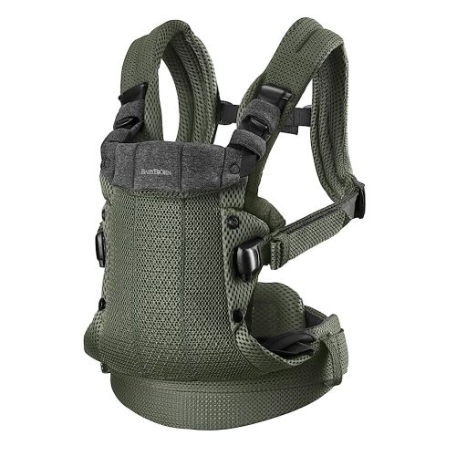 BabyBjörn Baby Carrier Harmony, Dark Green, 3D Mesh | 3-in-1 Ergonomic Baby Carrier; Newborn, Facing-in, Outward-Facing, and Back Carrying Positions Supported (7-40 lbs), Newborn to Toddler