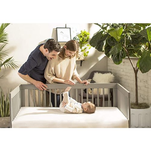 Naturepedic Organic Crib Mattress Sheet - Crib Fitted Sheet for Standard Crib Mattress - Soft and Breathable Cotton Crib Sheet - Ivory - 52"x28" - 1 Count