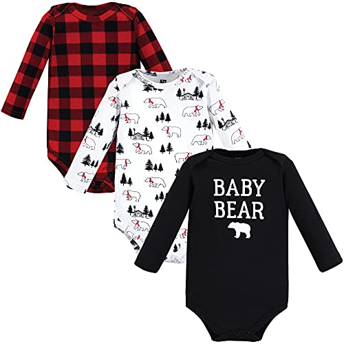 Hudson Baby unisex-baby Cotton Long-sleeve Bodysuits