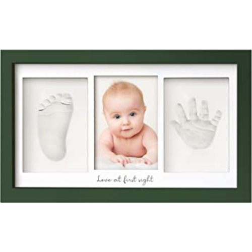 Baby Hand and Footprint Kit - Baby Footprint Kit, Newborn Keepsake Frame, Baby Handprint Kit, Personalized Baby Gifts, Nursery Decor, Baby Shower Gifts for Girls Boys(Hunter Green)