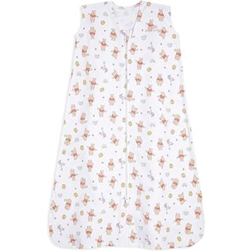 HALO Disney Baby Sleepsack, 100% Cotton Wearable Blanket, Swaddle Transition Sleeping Bag, TOG 0.5, Winnie Rainbows, Medium, 6-12 Months