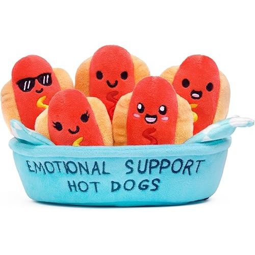 WHAT DO YOU MEME? Emotional Support Hot Dogs – Emotional Support Plushies, Cute Stuff & Funny Gifts by Relatable