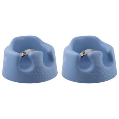 Bumbo Seat Soft and Supportive Baby Chair Floor Booster, Premium Baby Seat Booster for Floor with Adjustable 3-Point Safety Harness, Gray, 2-Pack