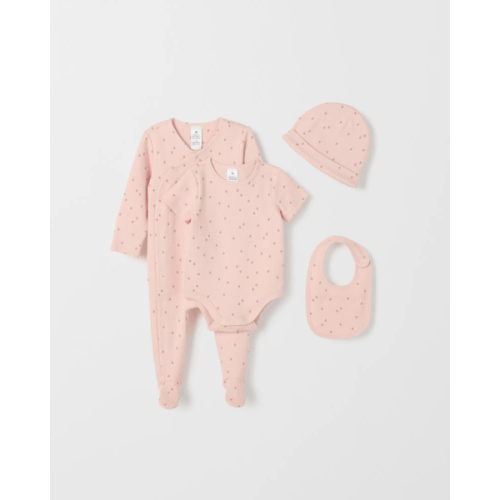 Baby Organic Cotton Waffle Starter Set - Hearts