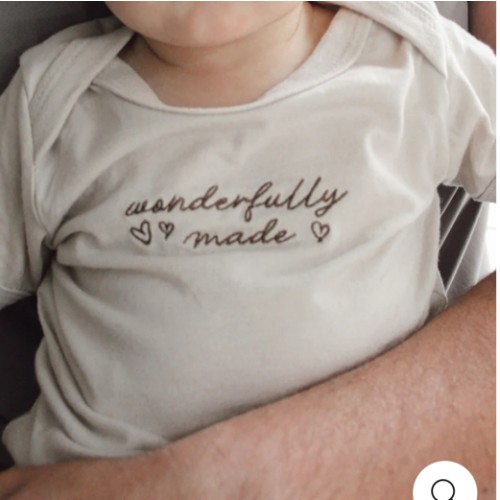 Wonderfully Made Embroidered Onesie – Live Action