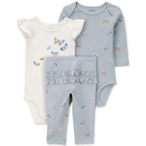 Baby Girls 3-Pc. Cotton Butterfly Little Character Set