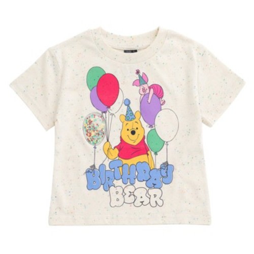 Disney Winnie the Pooh Birthday Infant Baby Boys Drop Shoulder T-Shirt Off White 12 Months
