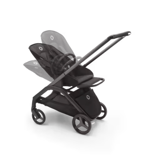 Bugaboo Dragonfly 2-in-1 pram desert taupe sun canopy, desert taupe fabrics, black base | Bugaboo