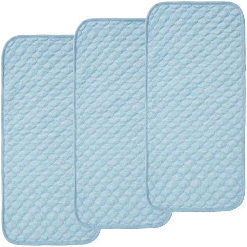 BlueSnail Quilted Thicker Waterproof Changing Pad Liners,3 Count(Blue 13” x 27”)