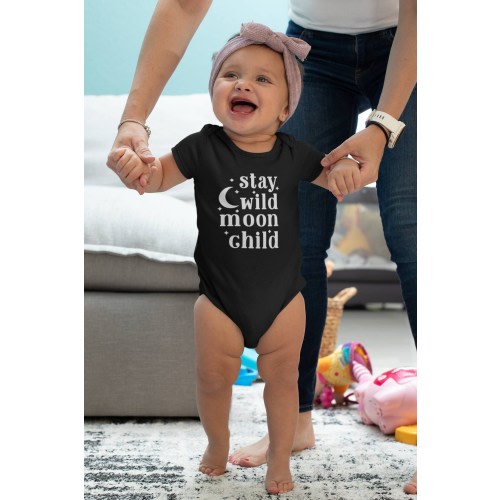 Stay Wild Moon Child, Moon Child Shirt, Witchy Baby Stuff, Pagan Baby Stuff, Goth Baby Clothes, Celestial Baby,Occult Baby,Wiccan Baby Stuff