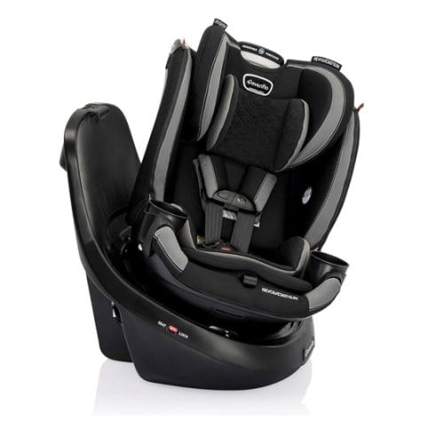 Evenflo Revolve360 Slim 2-in-1 Rotational Car Seat with Quick Clean Cover (Salem Black)