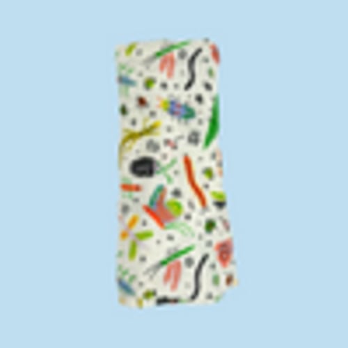 Colorful Bug Muslin Swaddle I Poppy Kids Co