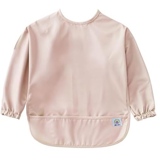 ARI MES Long Sleeves Waterproof Baby Bibs for Eating - Long Sleeve Bib, Smock Apron for Feeding - Applicable for 6-24 Months