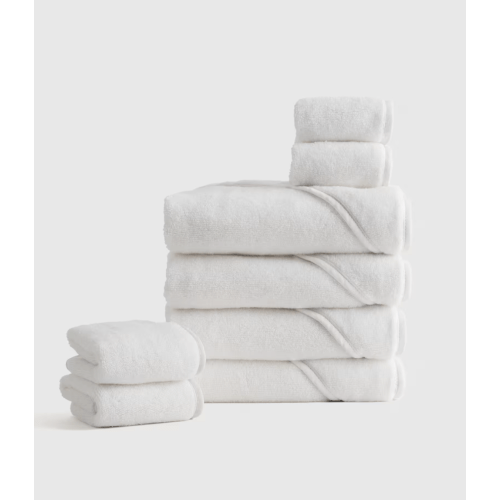 Organic Turkish Cotton Baby Bath Bundle 8-Pack in White