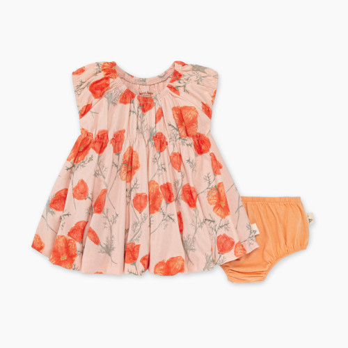 Burt's Bees Baby California Poppies Bubble Dress & Diaper Cover Set - California Poppies, 0-3 Months