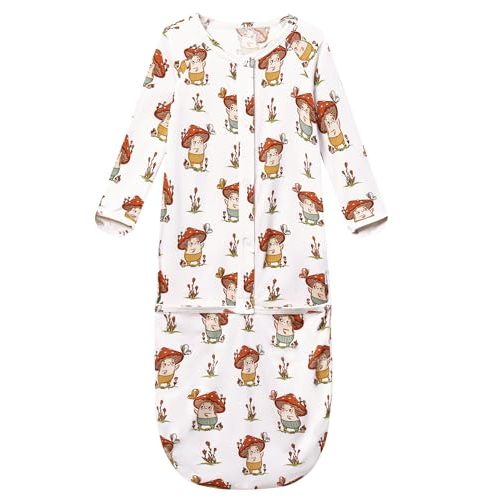 BambooBud Baby Nightgowns Sleeper Gown Newborn Long Sleeve Pajama Gowns Unisex Viscose from Bamboo Toddlers Sleepwear