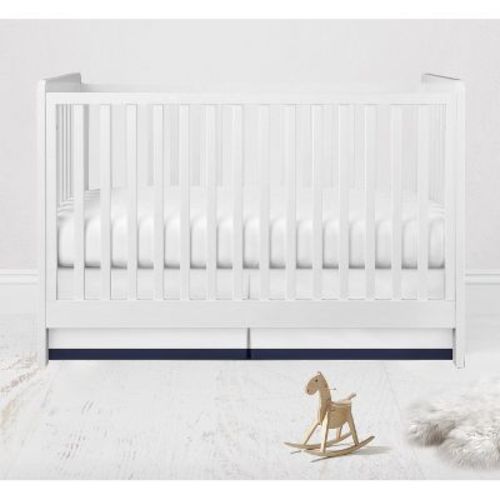 Bacati - Mixnmatch Blue Band Crib/toddler Ruffles/skirt