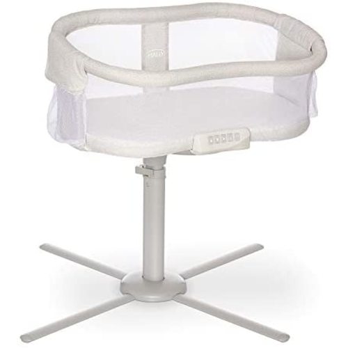 HALO BassiNest Swivel Sleeper, Bedside Bassinet, Soothing Center with Nightlight, Vibration and Sound, Premiere Series, Pebble