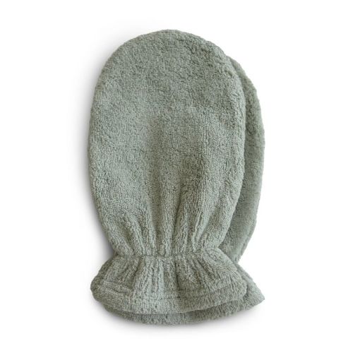 Organic Cotton Bath Mitt 2-pack Gray One Size