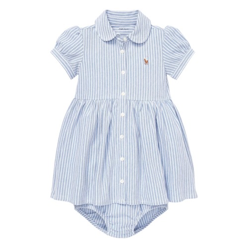 Oxford Stripe Piqué Dress & Bloomers