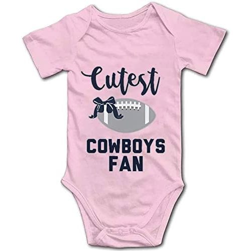 Cutest Cow/Boys Football Fan Quote Baby Bodysuit Baby Onesie White Long Sleeve 0-24Months
