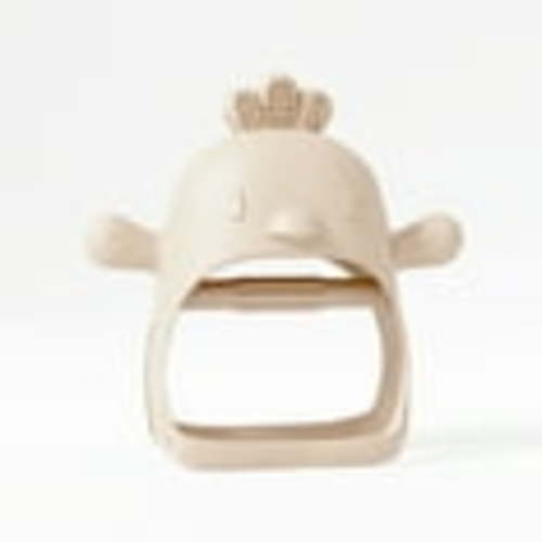 Pacifier Teether Toy Never Drop Wrist Wearable Baby Teether - Little Chick in Beige by Muqee Peeko