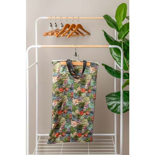 Patterned Large Zipper Hanging Wet Bag, Laundry Bag with Handles