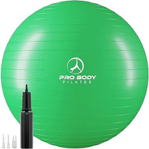 ProBody Pilates Exercise Ball - Multiple Sizes Gym Grade Balance Ball for Fitness, Yoga, Workout, Pregnancy & Physical Therapy