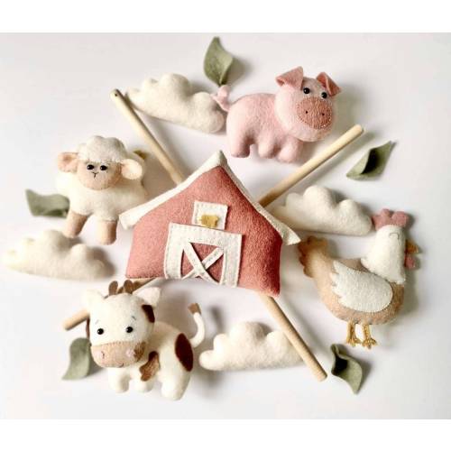 Crib baby mobile farm nursery mobile baby mobile farm mobile nursery crib mobile farm animal mobile