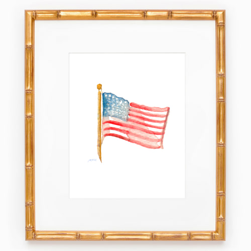 American Flag Watercolor Art Print — Simply Jessica Marie