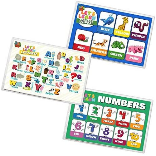 Disposable Placemats by Baby Phd - Table Top Mat for Toddlers - Extra Sticky Adhesive - BPA Free Plastic - Stick On Placemat - Mom Hack to Keep Kids Neat & Safe at Restaurant!