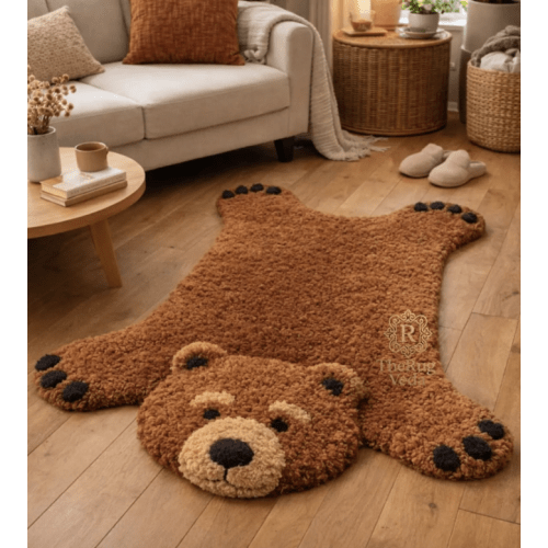Wool Bear Rug | Kids Room, Nursery, Cozy Home Decor