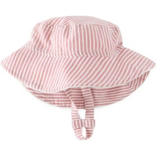 Seersucker Bucket Hat, 0-6 M