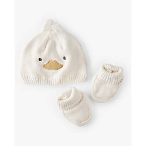 Baby 2-Piece Duck Crochet Booties & Hat - White - Carter's | Carter's