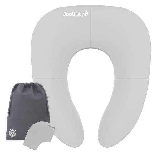 Jool Baby Folding Travel Potty Training Seat, Toddler Toilet Insert, Suction Cups, Gray