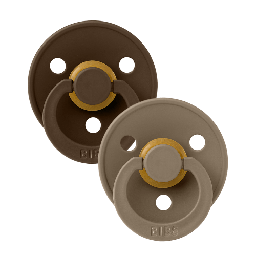 BIBS Pacifier Colour 2 PACK - Mocha/Dark Oak