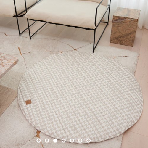 Houndstooth Linen Baby Play Mat