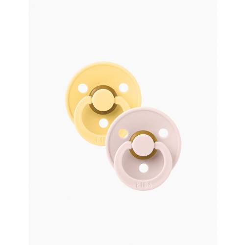BIBS Colour Pacifiers 2-Pack in Pale Butter/Petal