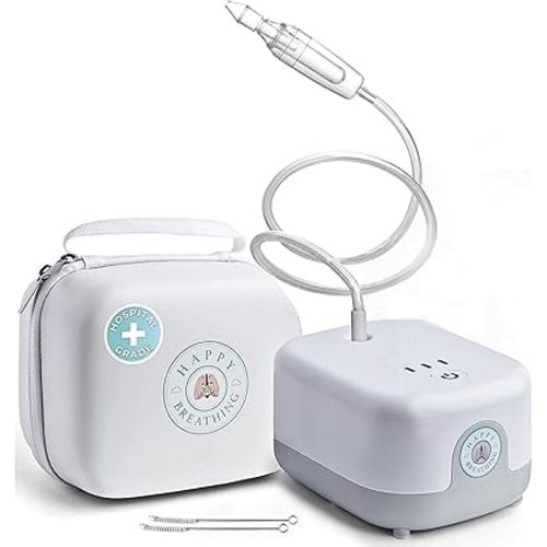Hospital Grade Nasal Aspirator For Baby – Electric Nose Sucker for Baby & Toddler with 3-Level Suction, Portable & Rechargeable Mucus Removal for Breathing Relief, Cordless Booger Sucker & Snot Sucker