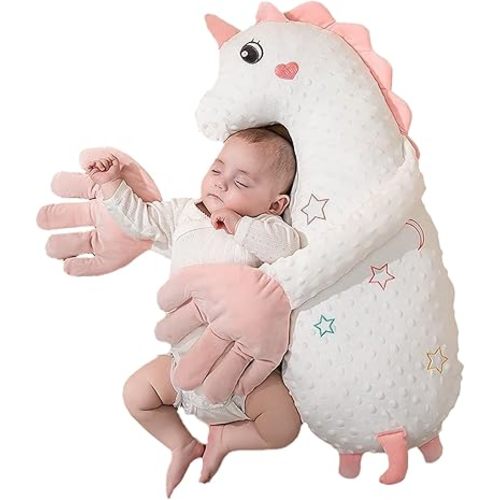 Baby Patter for Sleep, Baby Butt Patter for Sleep, Baby Startle Sleep Aid Companion, Baby Sleep Automatic Beater, Slapping Toddler Pillows Newborn Calming Pillow for Sleep-Slap Model (Pink)