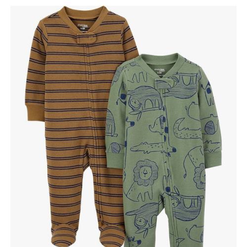 Simple Joys by Carter's baby-boys 2-pack 2-way Zip Cotton Footed Sleep and Play
