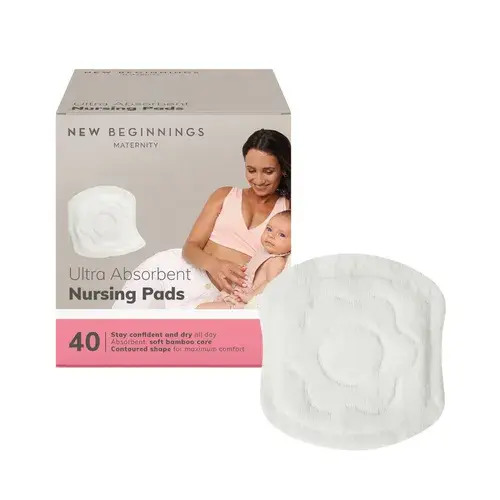 New Beginnings Bamboo Disposable Breast Pads 40 Pack | Baby Bunting AU